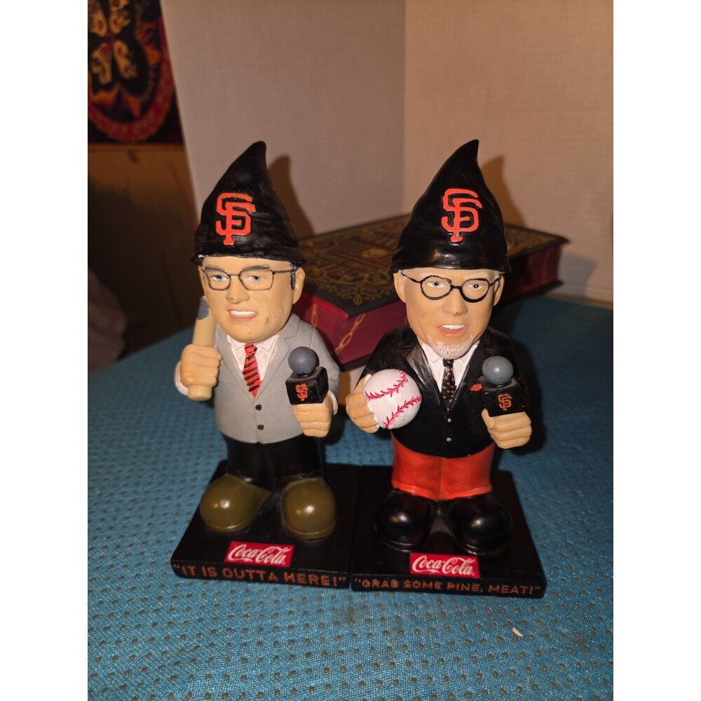 Rare New SGA 2019 San Francisco Giants Kruk & Kuip Gnome Set Bobblehead